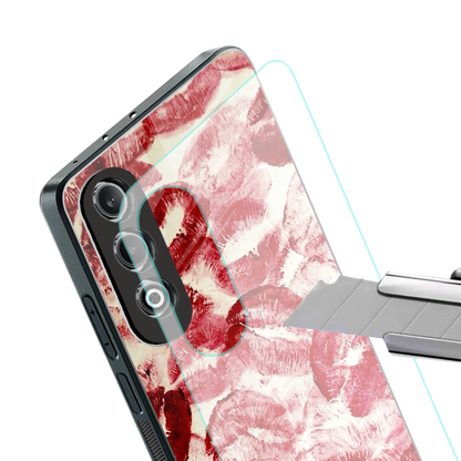 lip glam back phone cover | glass case for oneplus nord ce 4
