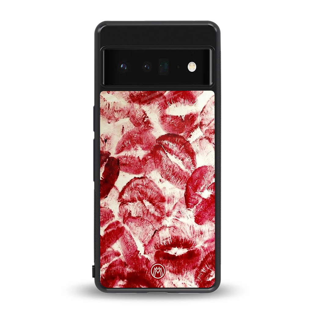 lip glam back phone cover | glass case for google pixel 6 pro