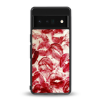 lip glam back phone cover | glass case for google pixel 6 pro