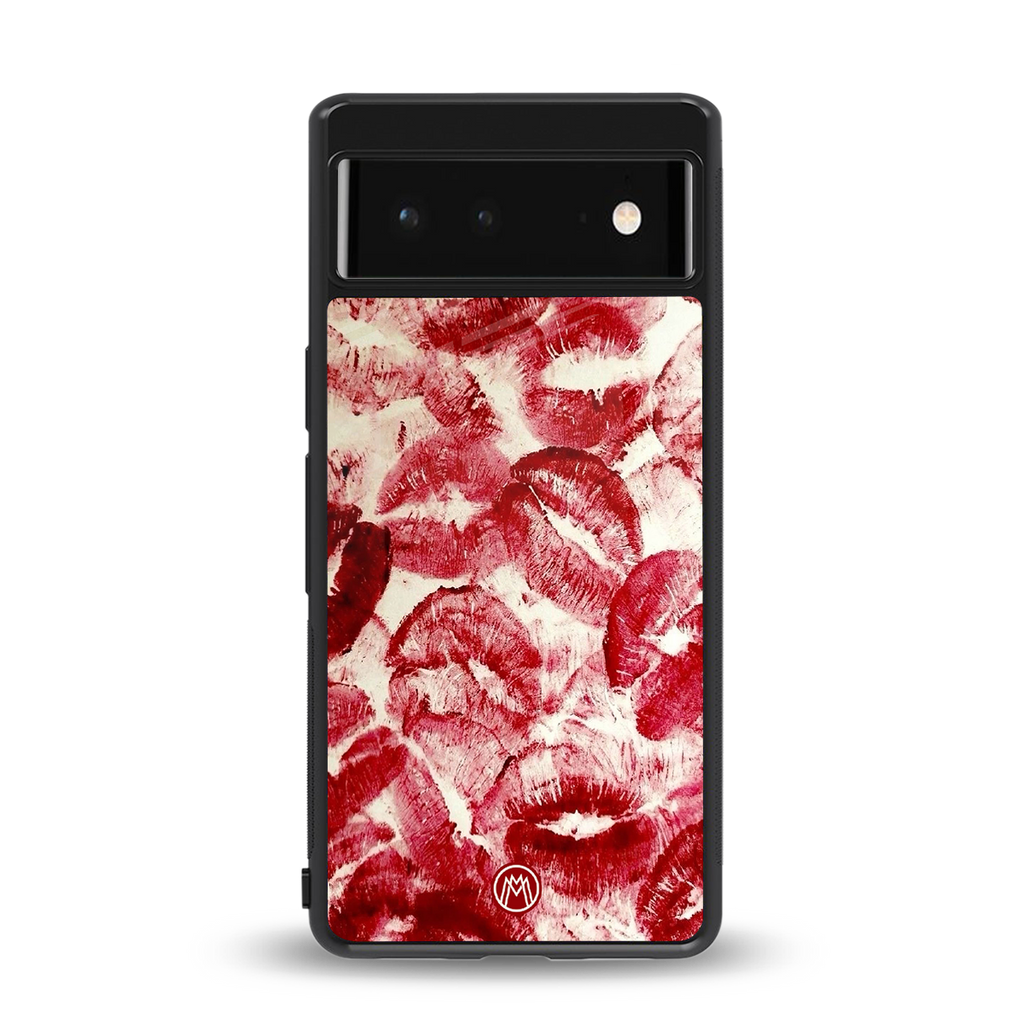 lip glam back phone cover | glass case for Google Pixel 6A