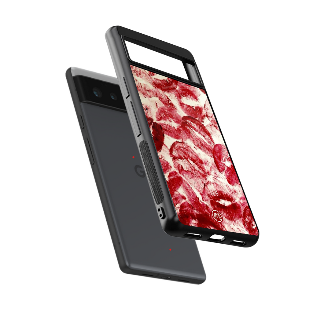 lip glam back phone cover | glass case for google pixel 6