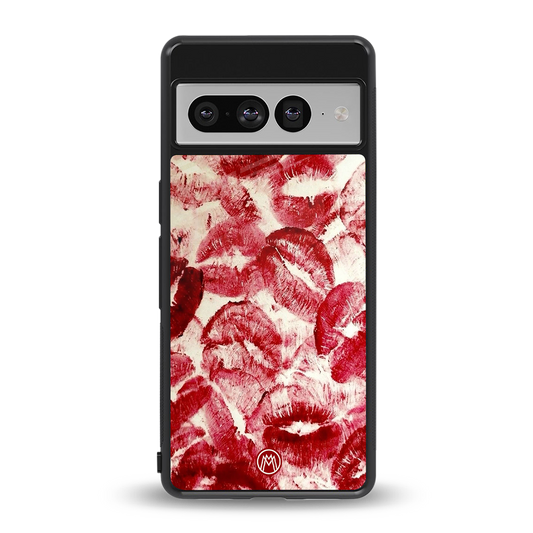 lip glam back phone cover | glass case for google pixel 7 pro