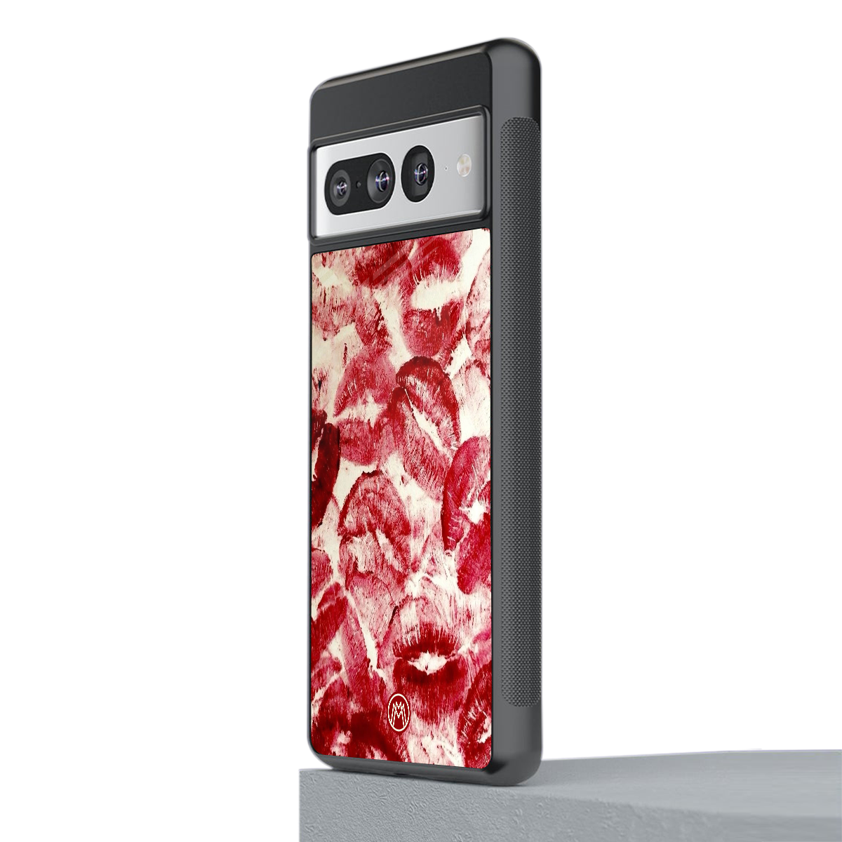 lip glam back phone cover | glass case for google pixel 7 pro