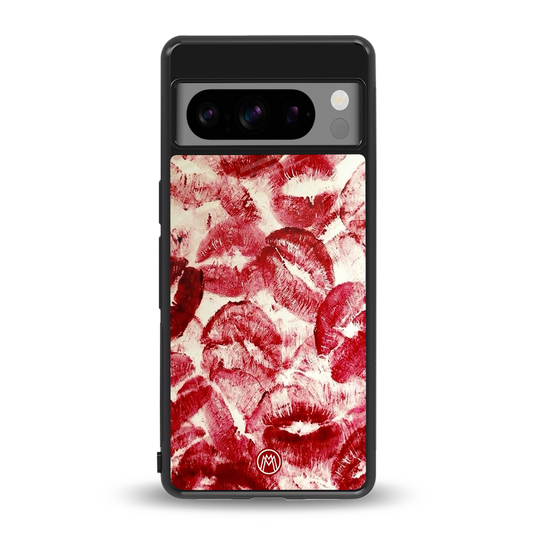 lip glam back phone cover | glass case for google pixel 8 pro