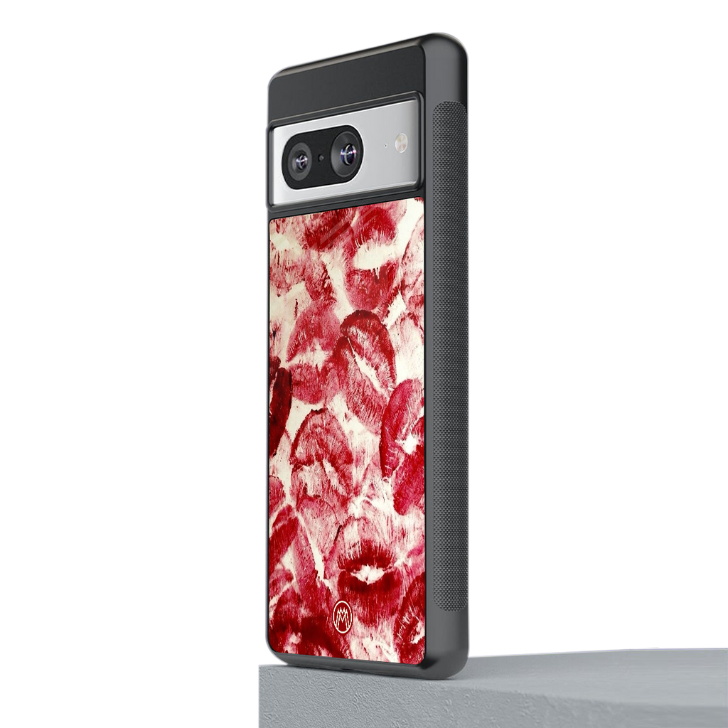 lip glam back phone cover | glass case for Google Pixel 8