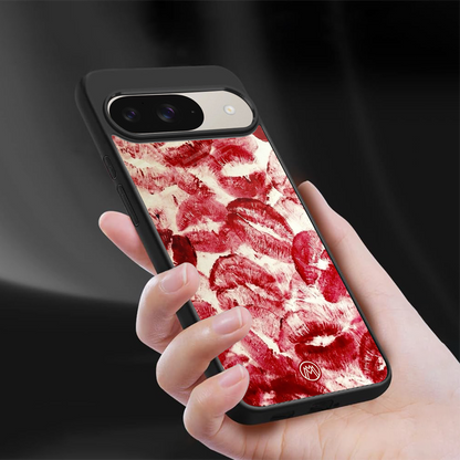 lip glam back phone cover | glass case for google pixel 9