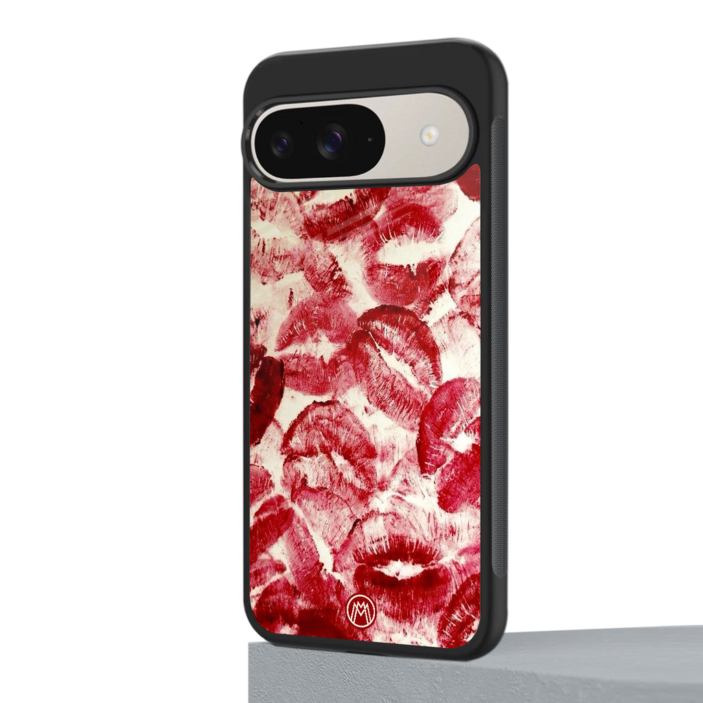 lip glam back phone cover | glass case for google pixel 9