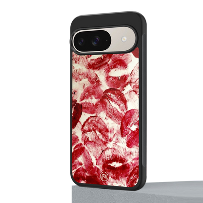 lip glam back phone cover | glass case for google pixel 9