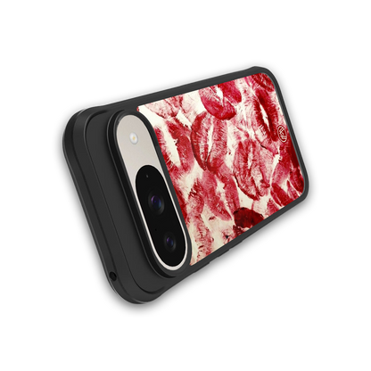 lip glam back phone cover | glass case for google pixel 9