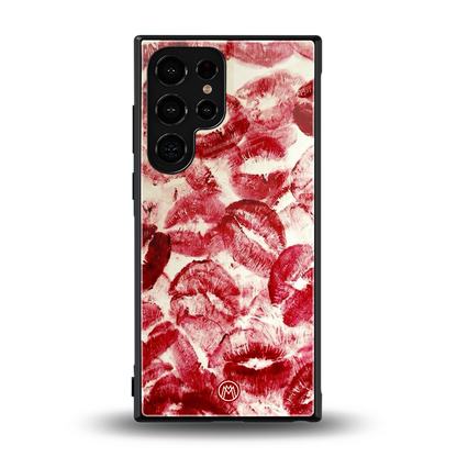lip glam back phone cover | glass case for samsung galaxy s23 ultra