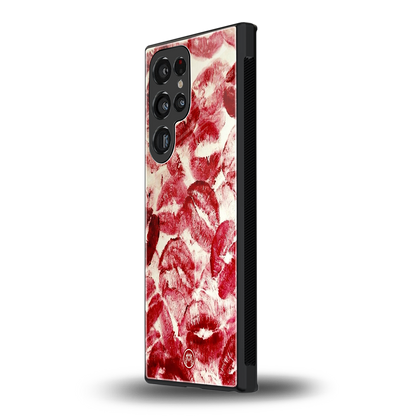 lip glam back phone cover | glass case for samsung galaxy s23 ultra