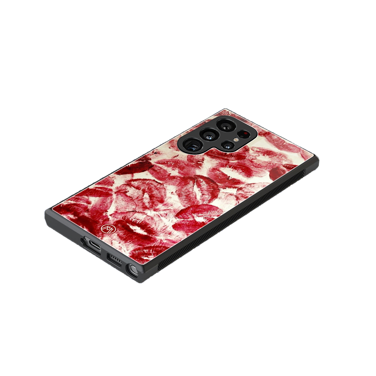 lip glam back phone cover | glass case for samsung galaxy s23 ultra