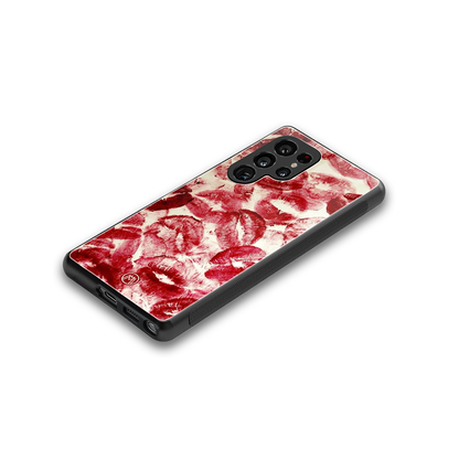 lip glam back phone cover | glass case for samsung galaxy s25 ultra