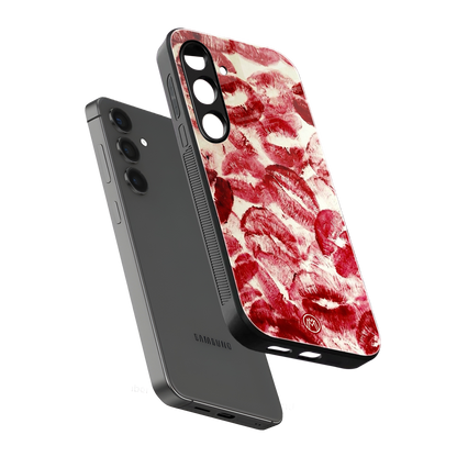 lip glam back phone cover | glass case for samsung galaxy s24 plus