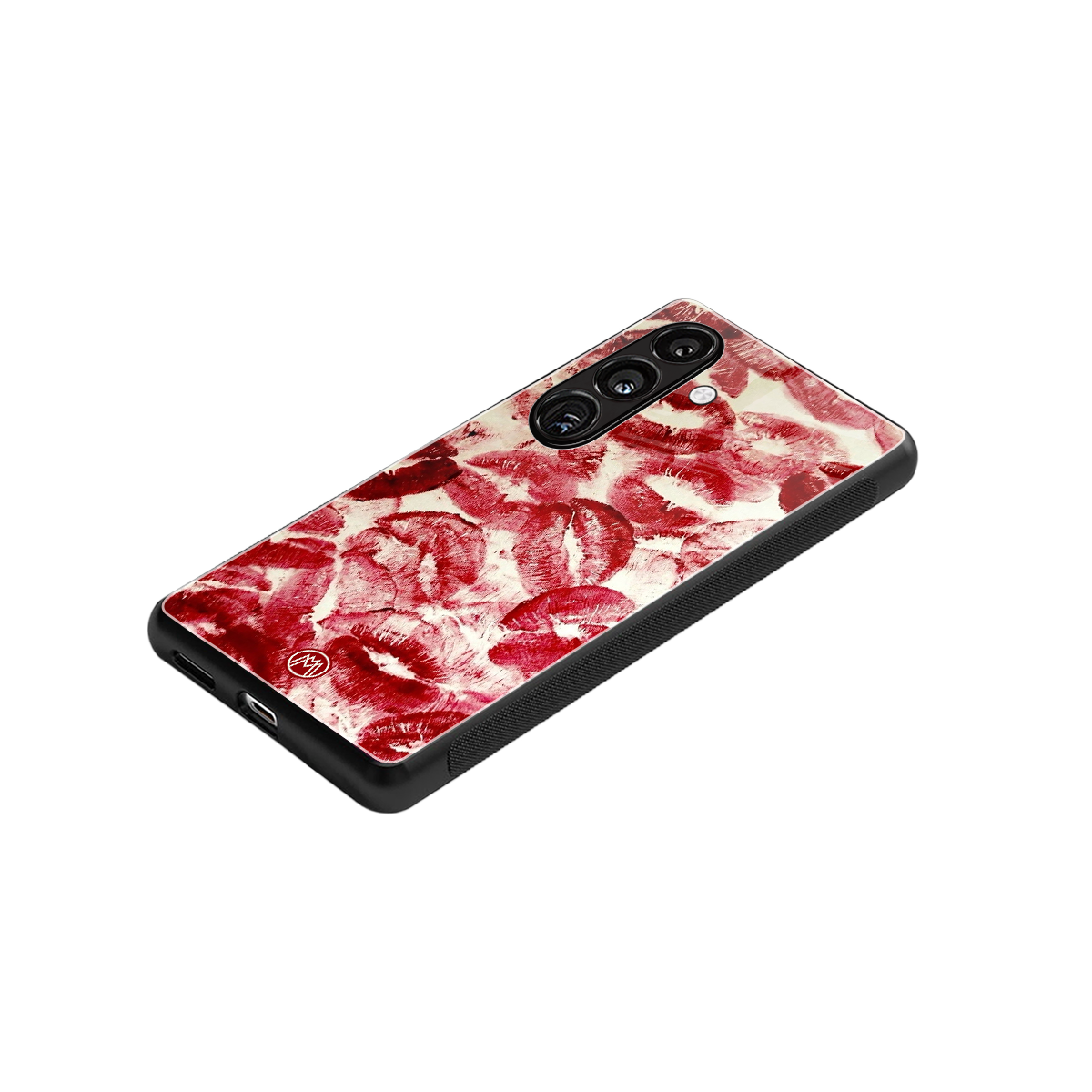 lip glam back phone cover | glass case for samsung galaxy s25 plus