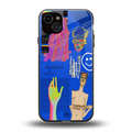 lip love back phone cover | glass case for iphone 14 plus
