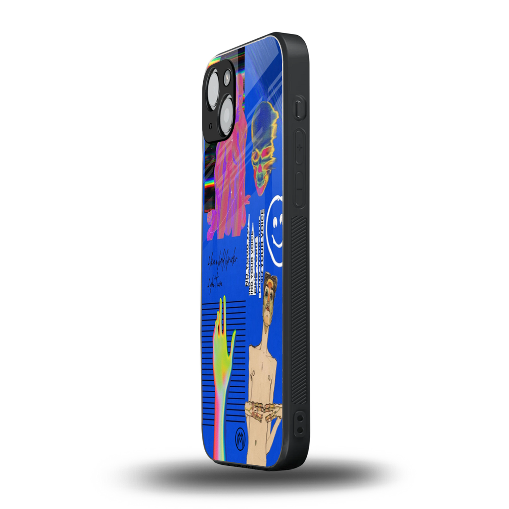 lip love back phone cover | glass case for iphone 14 plus