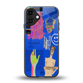 lip love back phone cover | glass case for iphone 16 plus