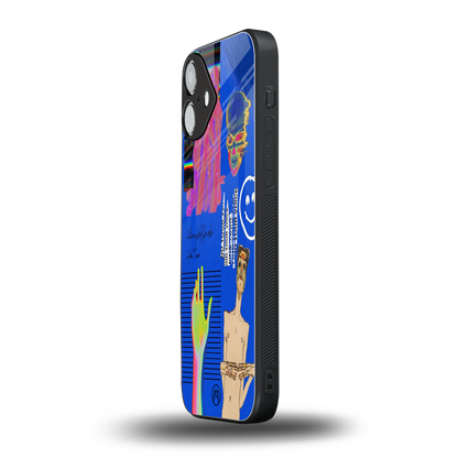 lip love back phone cover | glass case for iphone 16 plus
