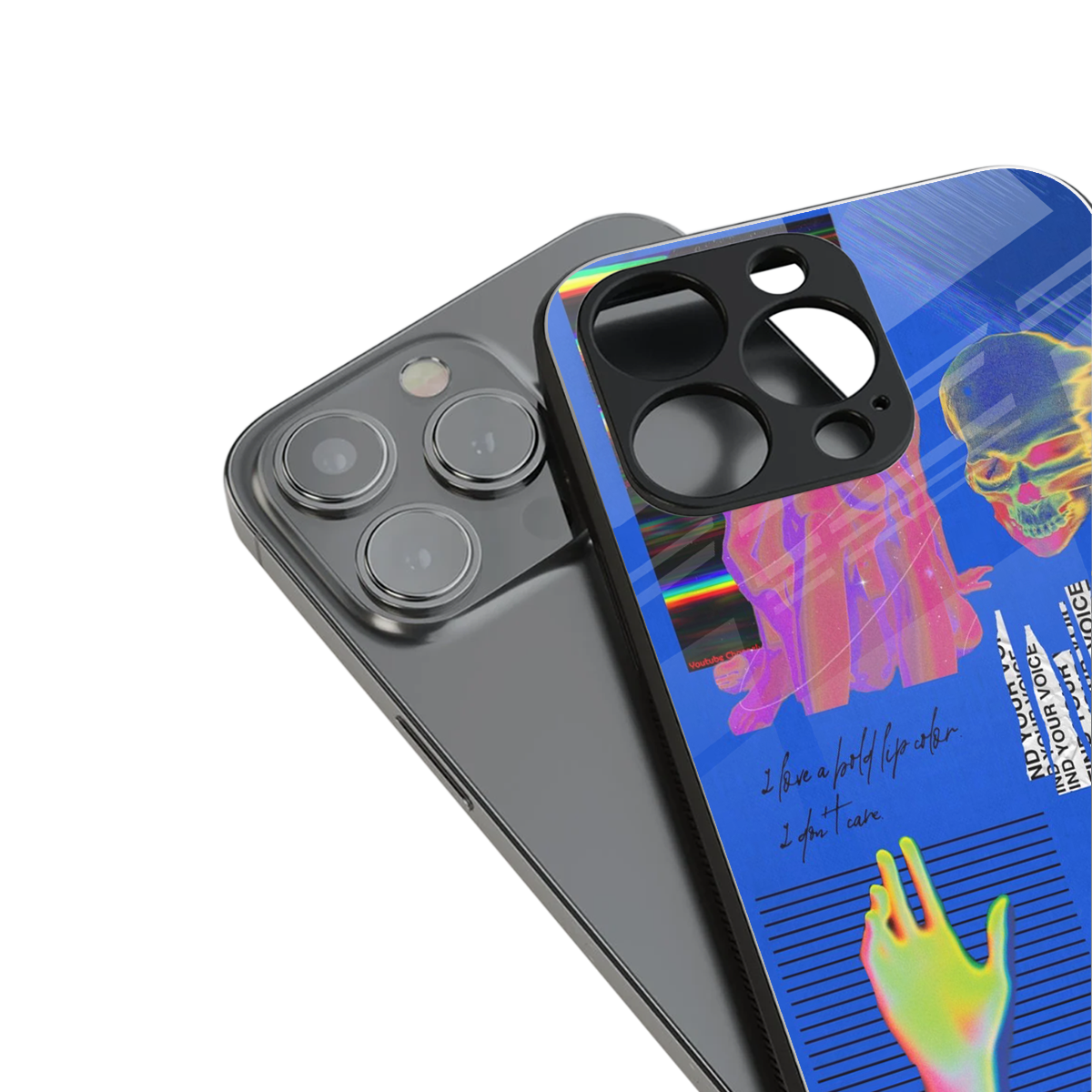 lip love back phone cover | glass case for iphone 16 pro max