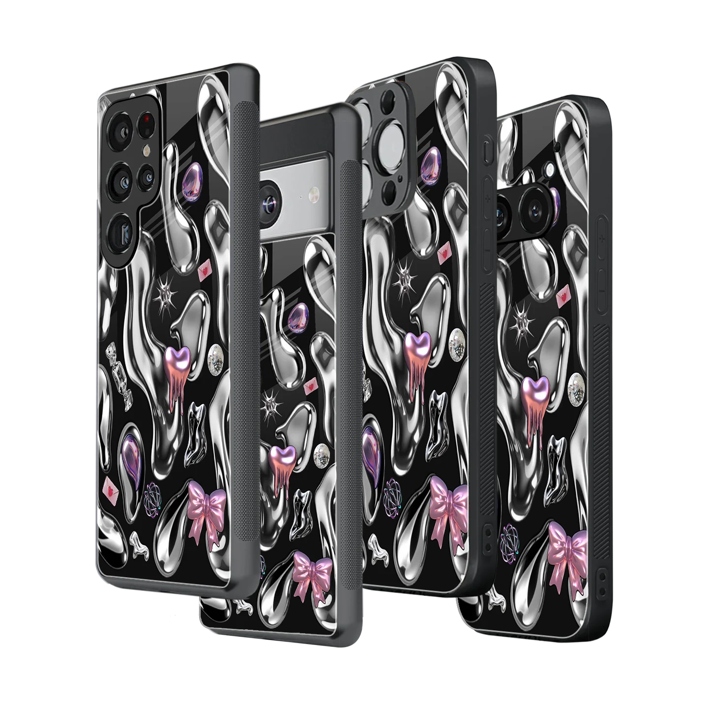 Stylish Glass Back Case for All Smartphones iPhone, Samsung, OnePlus, Pixel, Redmi, Oppo, Vivo, Motorola