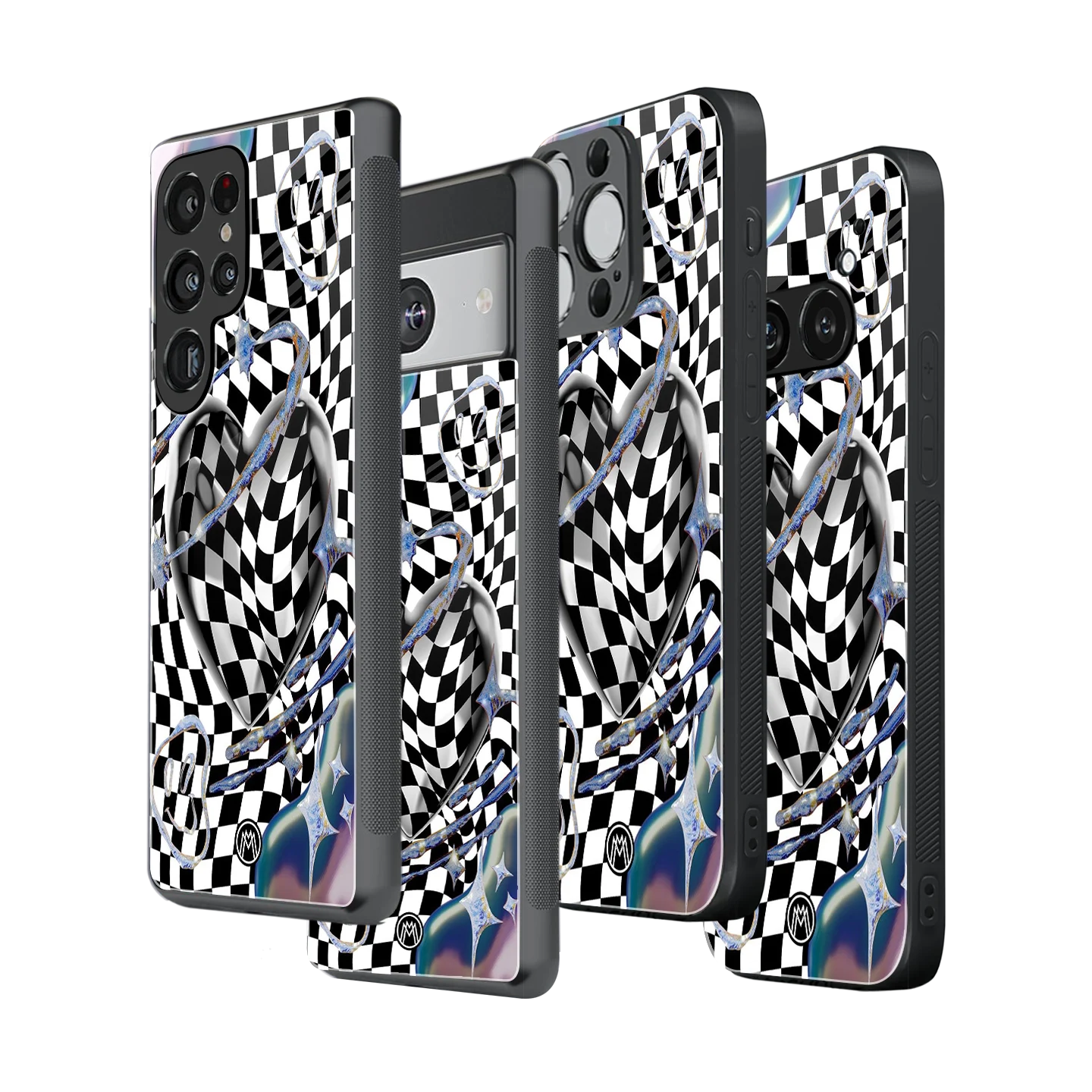 Stylish Glass Back Case for All Smartphones iPhone, Samsung, OnePlus, Pixel, Redmi, Oppo, Vivo, Motorola