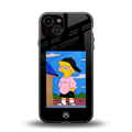 lisa simpson back phone cover | glass case for iphone 13