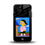 lisa simpson back phone cover | glass case for iphone 13