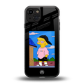 lisa simpson back phone cover | glass case for iphone 15