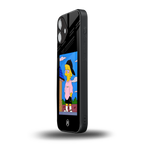 lisa simpson back phone cover | glass case for iphone 16 plus