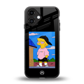 lisa simpson back phone cover | glass case for iphone 16