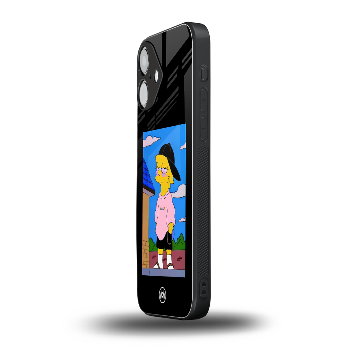 lisa simpson back phone cover | glass case for iphone 16