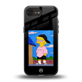 lisa simpson back phone cover | glass case for iphone 16e