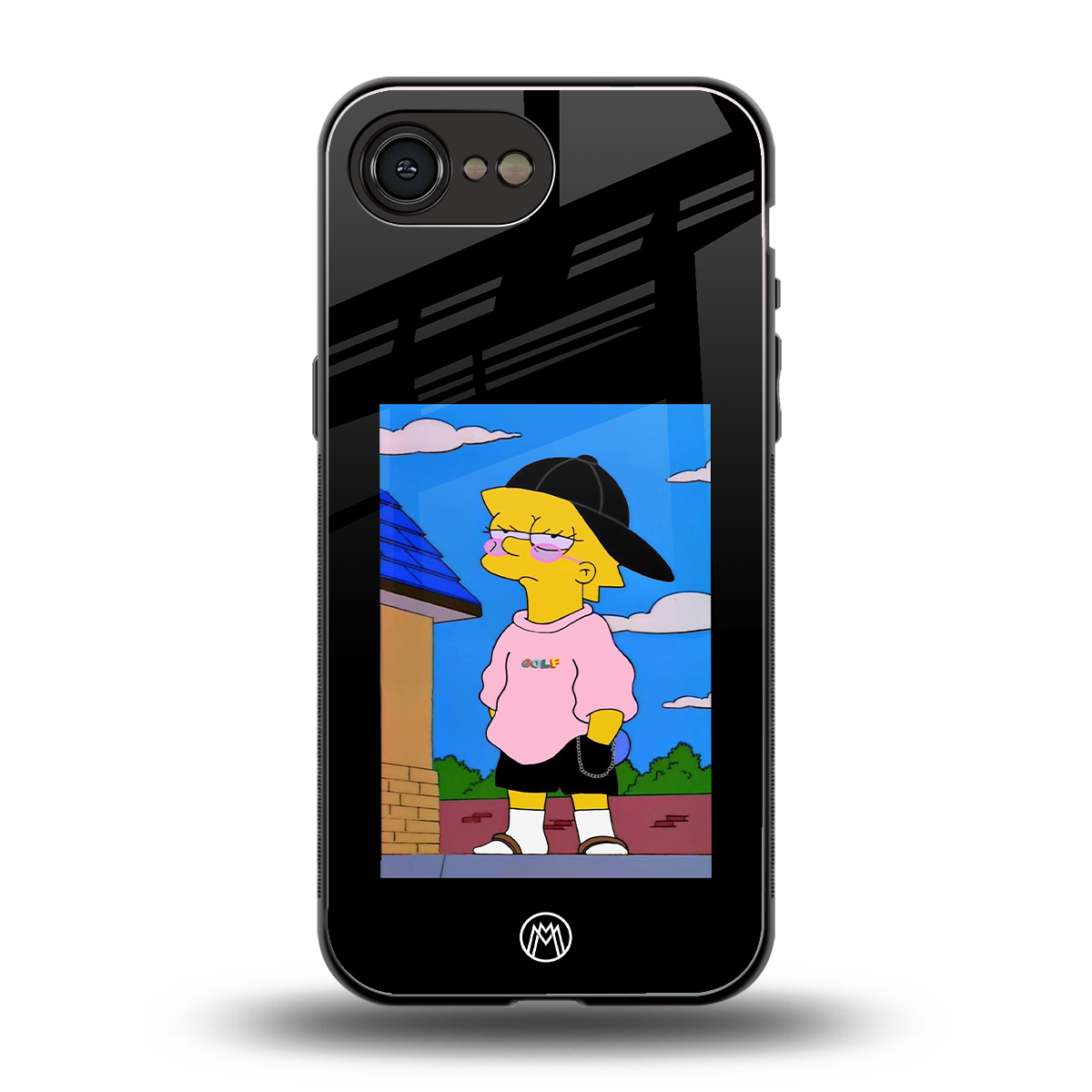 lisa simpson back phone cover | glass case for iphone 16e