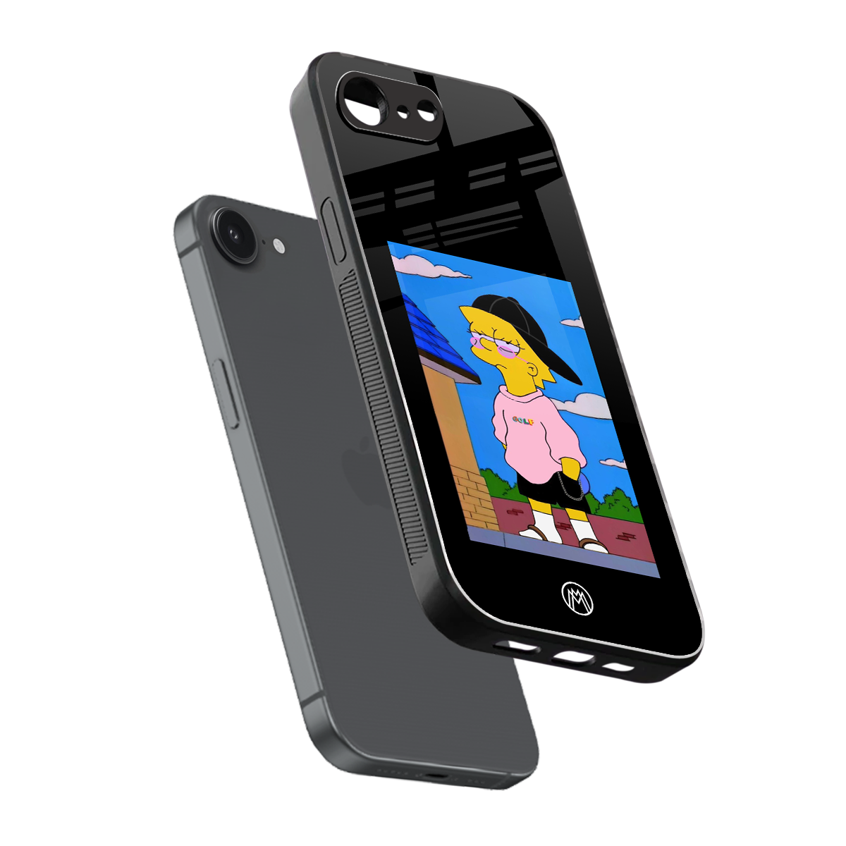 lisa simpson back phone cover | glass case for iphone 16e