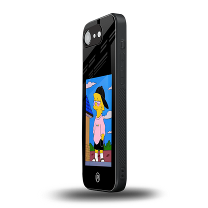 lisa simpson back phone cover | glass case for iphone 16e