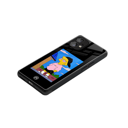 lisa simpson back phone cover | glass case for nothing phone 1
