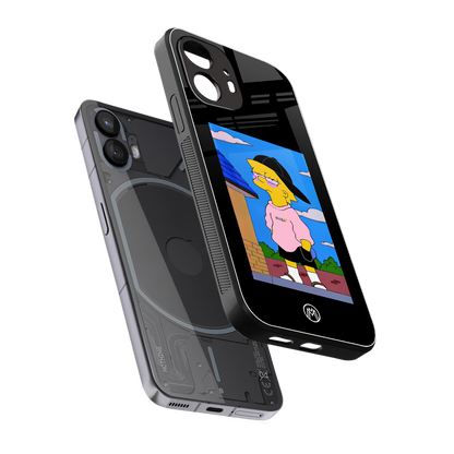 lisa simpson back phone cover | glass case for nothing phone 2