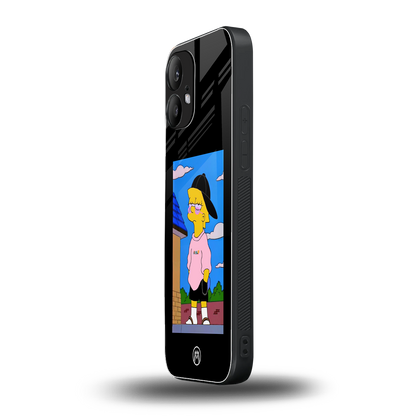 lisa simpson back phone cover | glass case for nothing phone 2