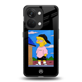 lisa simpson back phone cover | glass case for oneplus nord 3