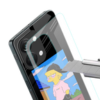 lisa simpson back phone cover | glass case for oneplus nord 3