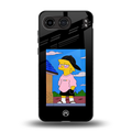 lisa simpson back phone cover | glass case for oneplus nord 4