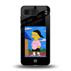 lisa simpson back phone cover | glass case for oneplus nord 4