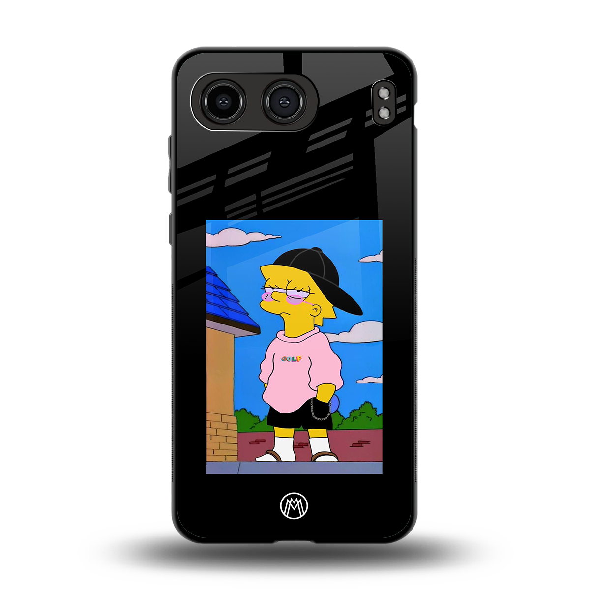 lisa simpson back phone cover | glass case for oneplus nord 4