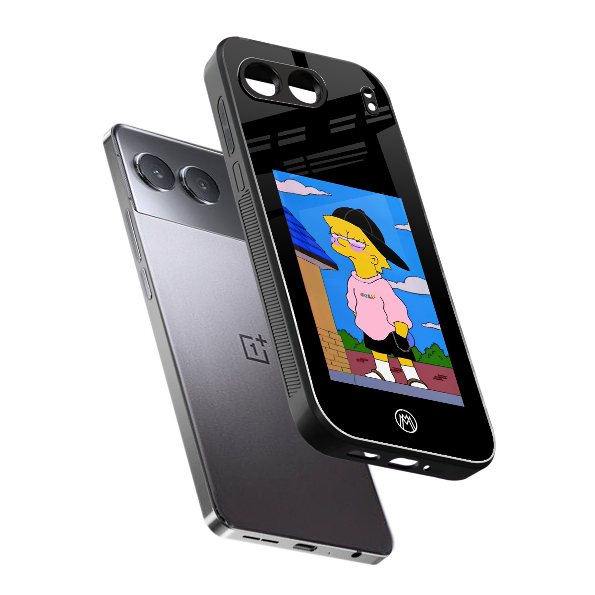 lisa simpson back phone cover | glass case for oneplus nord 4