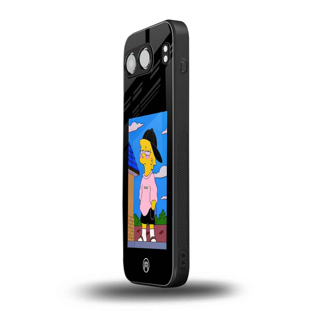 lisa simpson back phone cover | glass case for oneplus nord 4