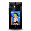 lisa simpson back phone cover | glass case for oneplus nord ce 3