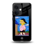 lisa simpson back phone cover | glass case for oneplus nord ce 3