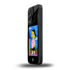 lisa simpson back phone cover | glass case for oneplus nord ce 4 lite