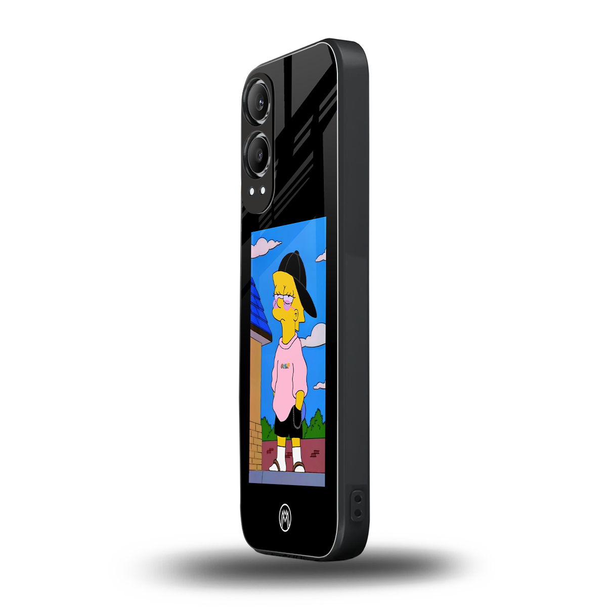 lisa simpson back phone cover | glass case for oneplus nord ce 4 lite